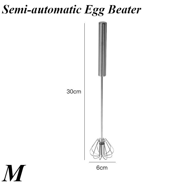 Egg Beater Stainless Steel Manual Mixer Self-Turning Cream Utensils Kitchen Mixer Egg Tools