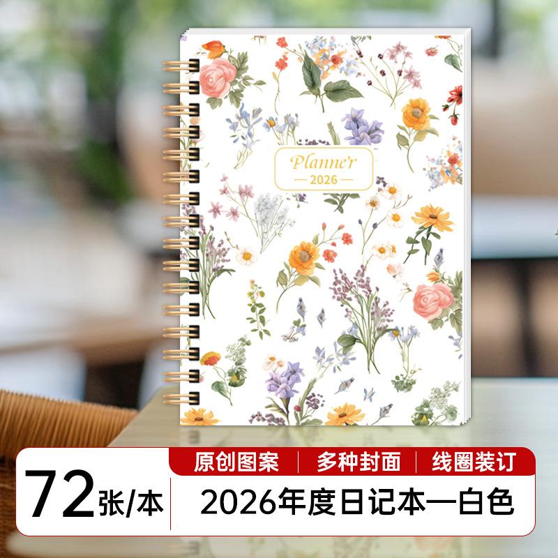 English Business Notepad Dual Coil Book Portable Draft Loose-leaf Notebook