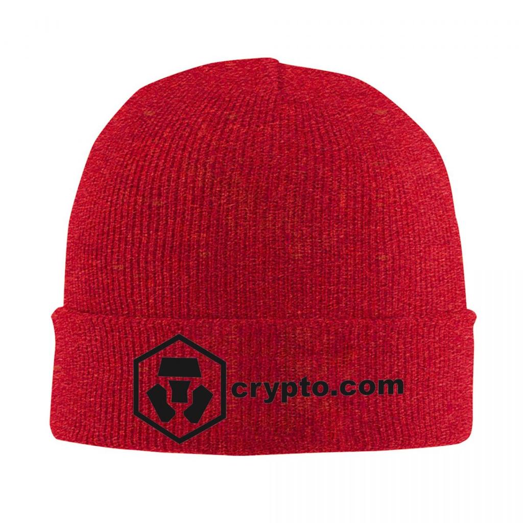 Crypto Com Coin Cryptocurrency Warm Knitted Cap Winter Knit Bonnet Hat Skullies Beanies Hip Hop Caps for Unisex