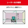 Kyocera Laser Level 4372401 Green for serious woodworking DIY leveling and as a substitute for a spirit Continuous use 7 hours Laser 2 Horizontal line