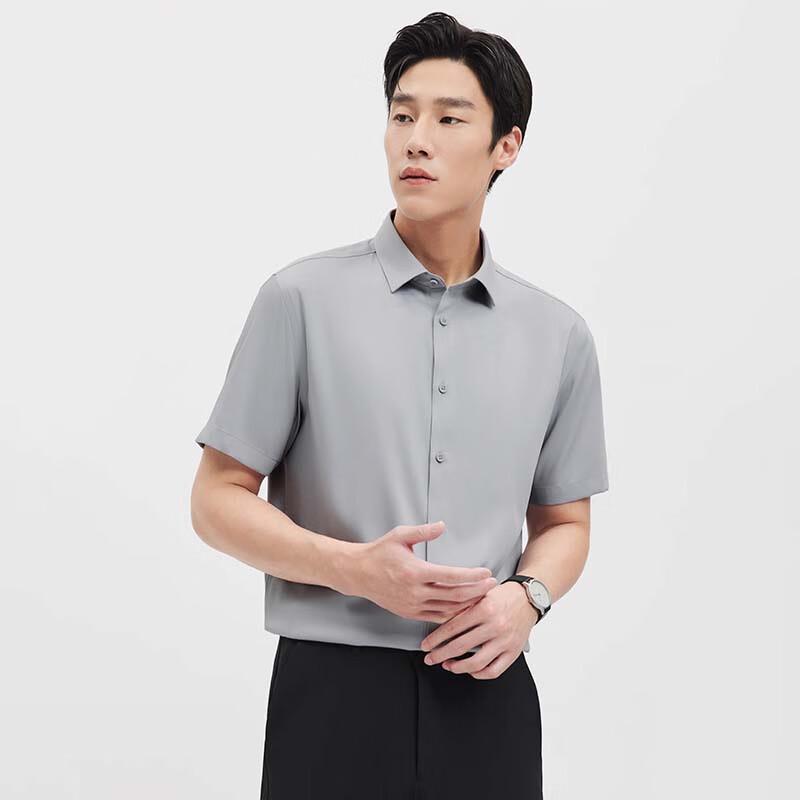 SEPTWOLVES Men s Non-Iron Casual Short-Sleeve Shirt XL