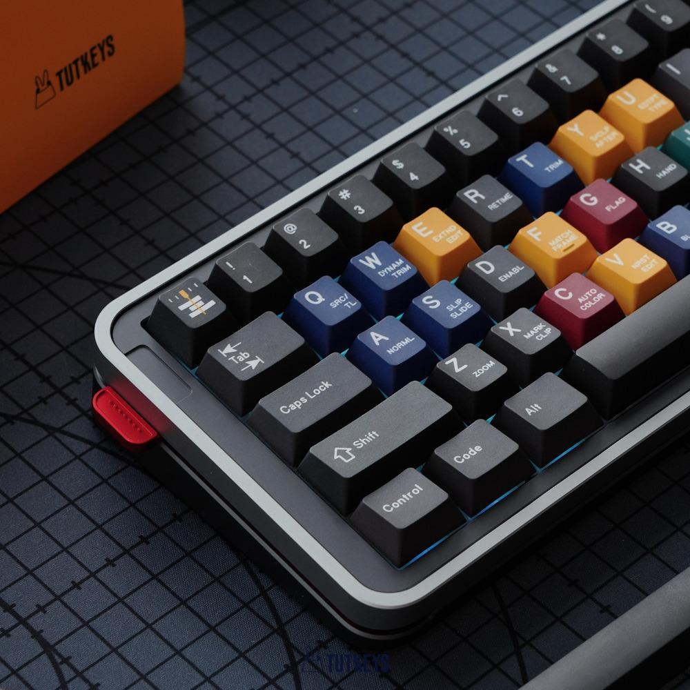 TUTKEY&Soya Montage Theme Keycap PBT 171Key Custom Retro Personalized Keyboard Cap Cherry Profile KeyCap for Mechanical Keyboard