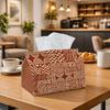 1pc Tribal Ethnic Geometric Tissue Box, Abstract Pattern Ornament Perfect for Outdoor Gatherings, Daily Desktop Use, And Suitable for Bedrooms, Living