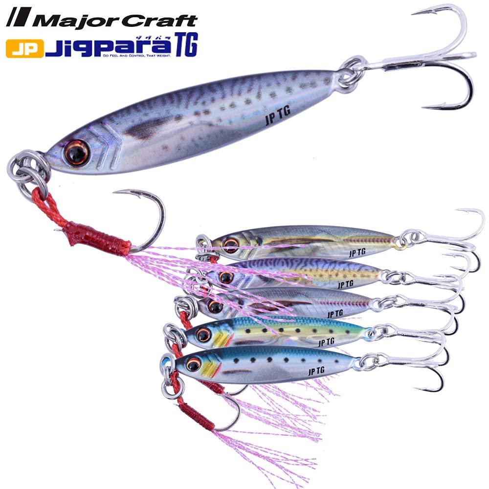 Major Craft Metal Jigpara Live Bait Live Horse Lure Jig, Tungsten, Color, JPTG-24#82, Mackerel, 24g, #82