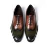 Fashion Handmade Men's Brogue Oxford Shoes Genuine Leather Lace-Up Wedding Party Dress Shoes Classic Wingtip Office Formal Footwear