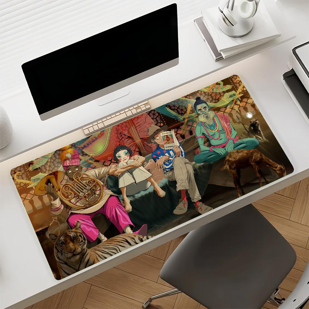 Band GGorillaz Rock  Mouse Pad Nonslip Rubber Computer Mat Gamer Balance Decoracion Deskmat Laptop Office Large