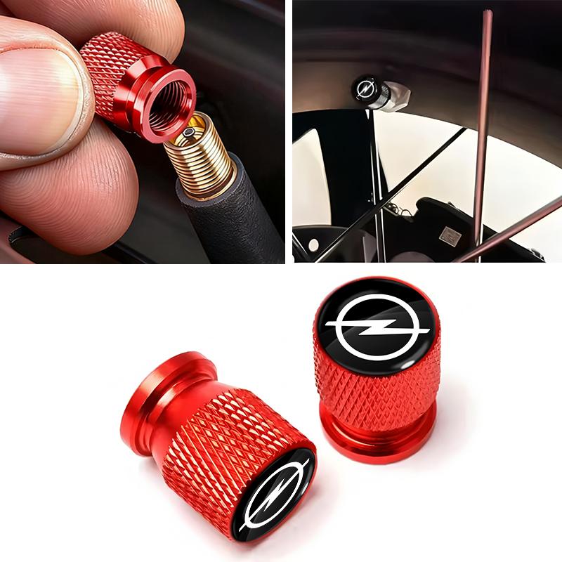 4pcs Car Tire Valve Stems Cap Aluminum Tyre Wheel Stem Air Valve Cover Airdust For Opel Insignia Astra Antara Meriva Zafira H G