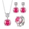 Autumn and winter new Huabi jewelry copper bottom gold-plated rose cut rose red simple wind round set main stone 14-12m