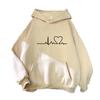 Women's Fashion Casual  Christmas Print Hooded Sweatshirt Loose Sports Tops Pullover