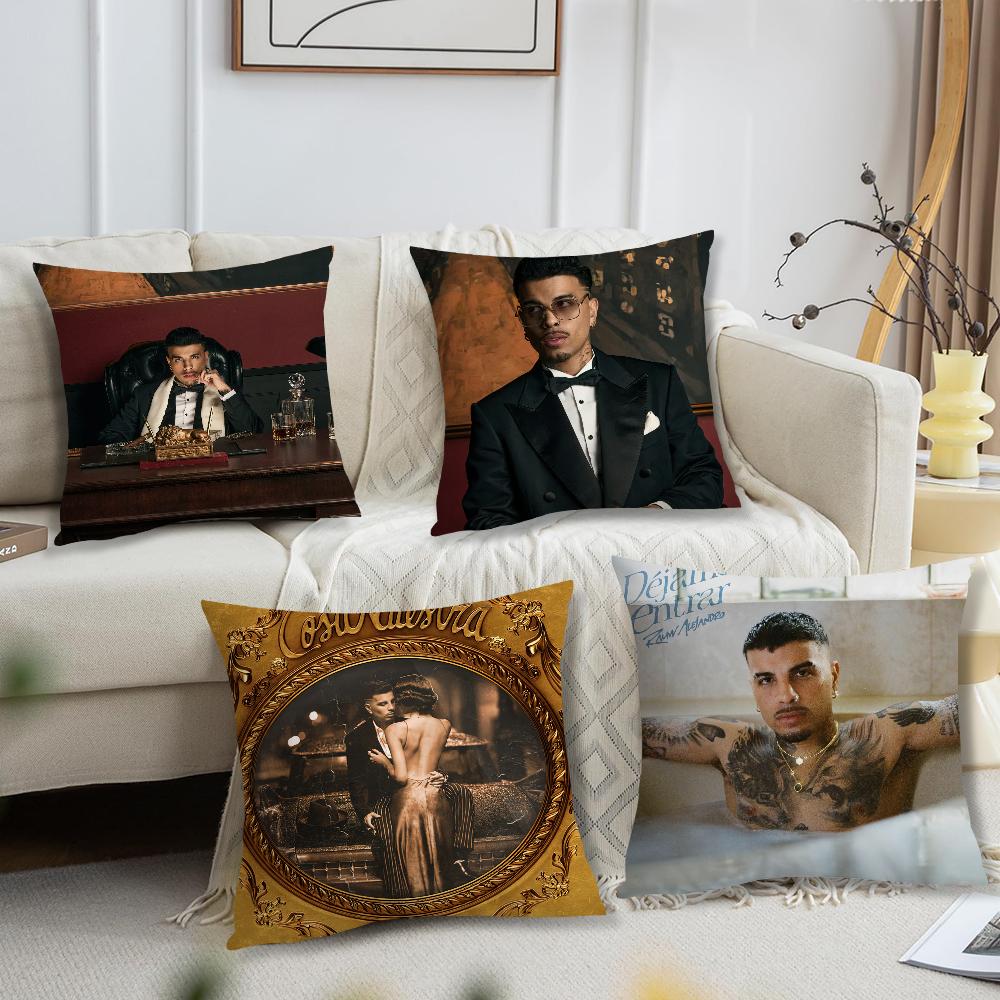 Singer Rauw Alejandro Nuestra Cushion Cover Living Room Accent Couch Back Support Square Lounge Restful Nap Companion Pillow Cas