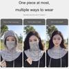 Summer UV Protection Neck Cover Outdoor Balaclava Scarf Sport Face Mask Snood Hood Hat Windproof Cooling Breathable Cycling Cap