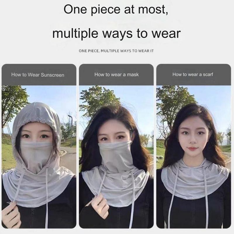 Summer UV Protection Neck Cover Outdoor Balaclava Scarf Sport Face Mask Snood Hood Hat Windproof Cooling Breathable Cycling Cap