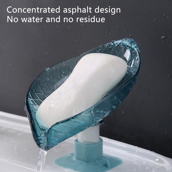 Punch-free Soap Box Stain-proof Unique Creative Leaf-shaped Soap Dish Bathroom Accessories