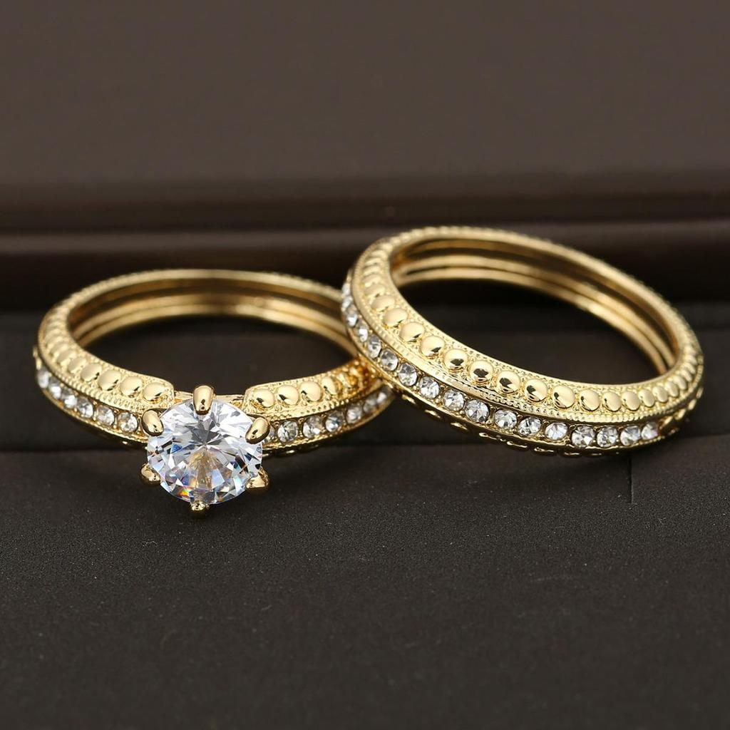 High-End Women's Zircon Wedding Ring – European & American Fashion