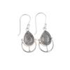 Natural Black Rutile Gemstone 925 Sterling Silver Handmade Dainty Earrings 1.60" Women's Jewelry Gift For Wife EE-47-23