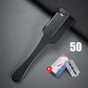 GIANXI Hair Cutting Comb Carbon Barber Shop Brush With Razor Blades Double Edge Professional Hairdressing Tools Salon Set