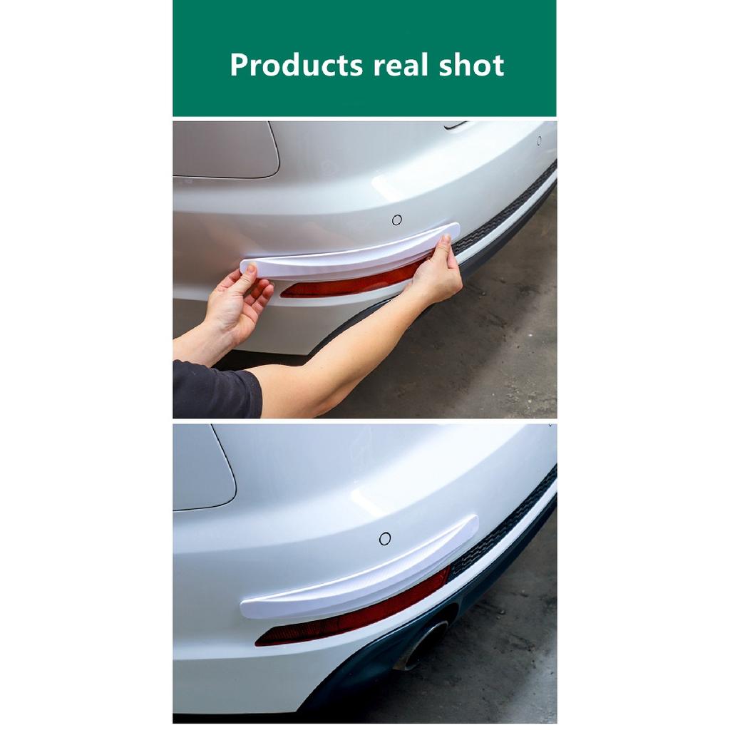2pcs Car Bumper Protector Strip Guard Corner Protection Strips Scratch Protector Crash Blade Anti-collision Auto