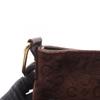 Used CELINE C Blason Shoulder Bag Suede leather Brown Used Women
