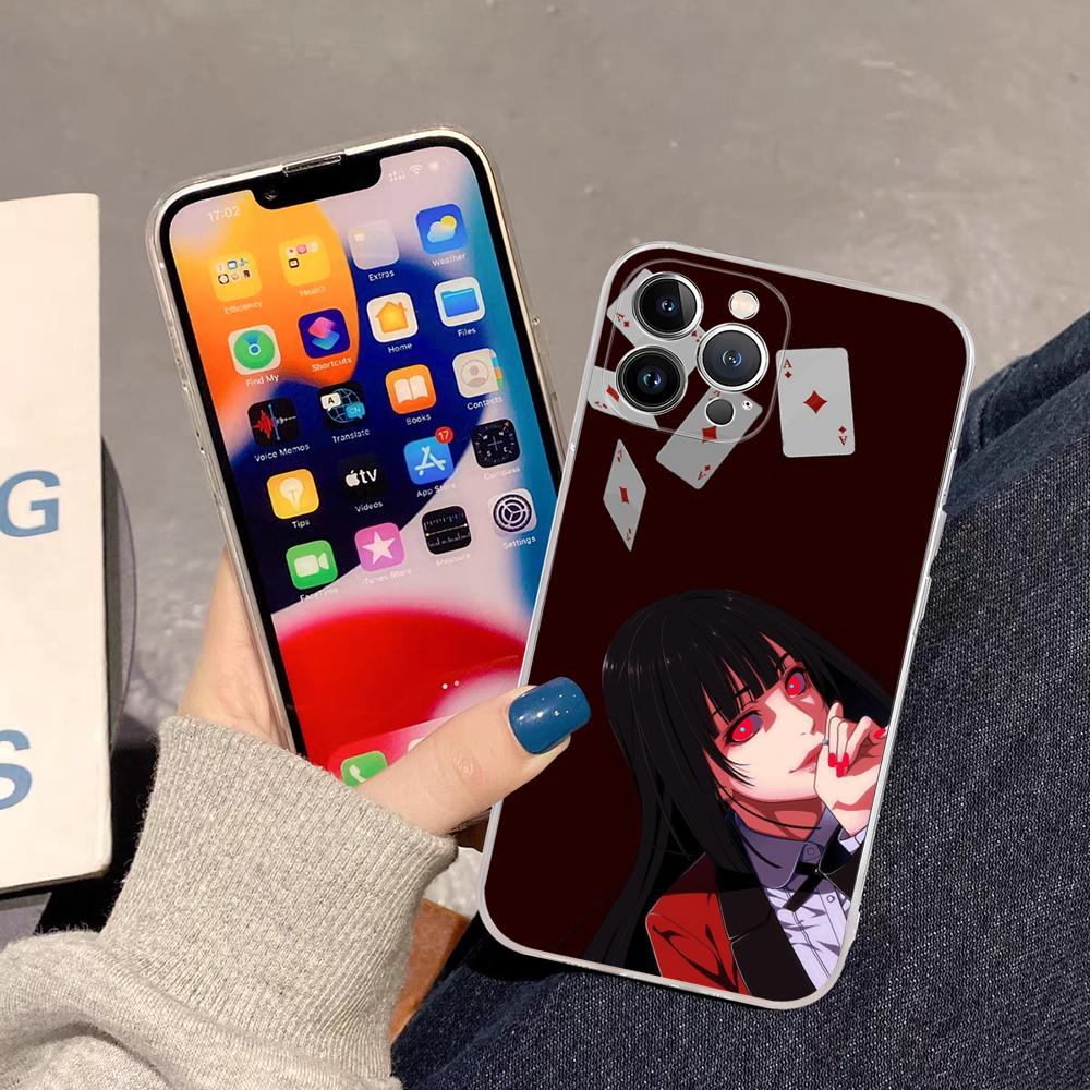 Japanese Anime Kakegurui Jabami Yumeko Phone Case For iPhone 16 15 14 11 12 13 Mini Pro XS Max Cover 6 7 8 Plus X Funda Shell