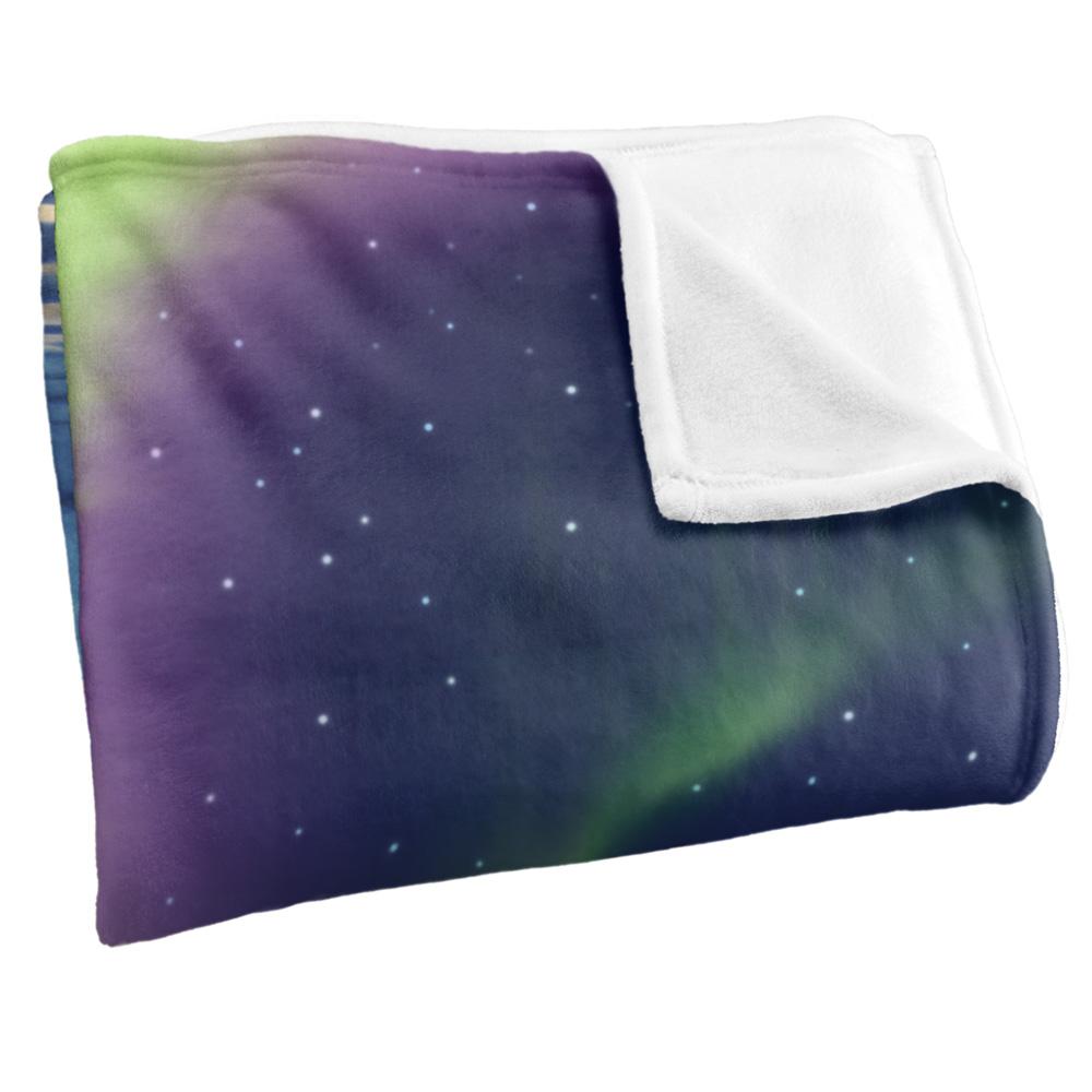 JQ Licensing Aurora Borealis Silky Polar Bear Supersoft Blanket