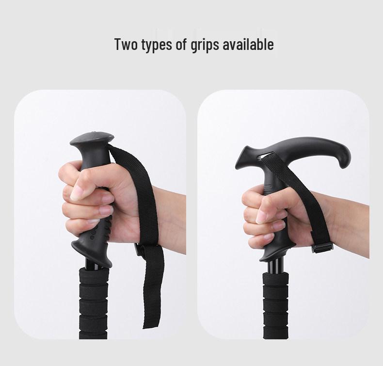 Telescopic Non-Slip Aluminum Alloy Hiking Poles for Seniors - Anti-Fall Walking Sticks