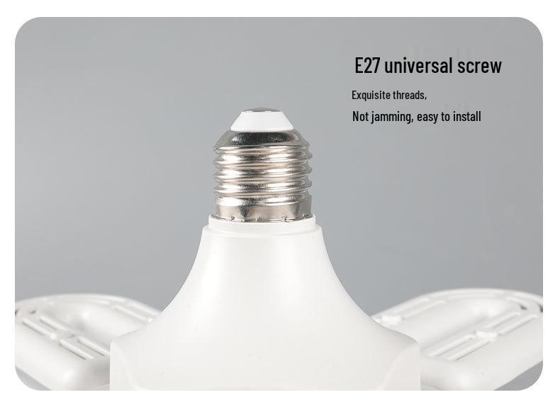 Modern Cross-Border LED Folding Leaf Lamp for Home Bedroom: E27 Screw Base, Crystal Design, Detachable Fan Blades
