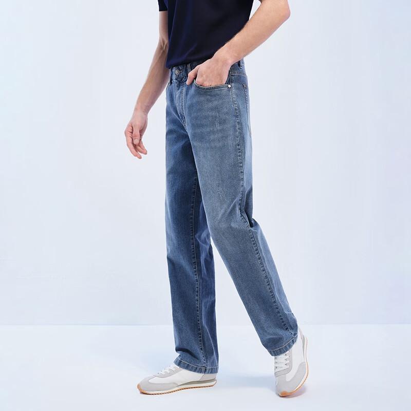 Navigare Men's Relaxed Fit Denim Jeans