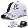 Black & White Star Patchwork Duckbill Cap - Korean Street Style Unisex Hip-Hop Sun Hat