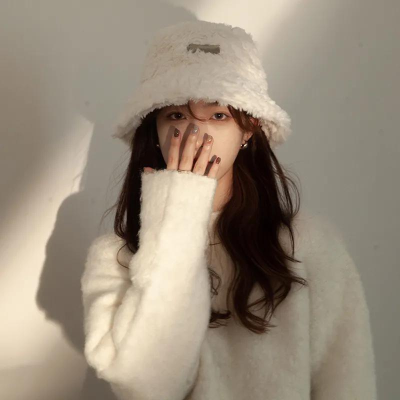 

Женская плюшевая шляпа-панама осенне-зимняя утолщенная теплая шляпа-ведро универсальная шляпа-ведро бежевый