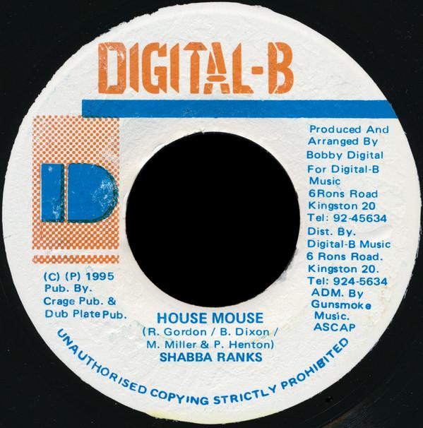 

7-дюймовая пластинка SHABBA RANKS - House Mouse НЕТ Digital-B 1995 Ямайка Регги, Ска и Даб Б/У