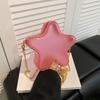 Spring and Summer New Macaron Jelly Bag Texture Chain Shoulder Bag Women's Fashion Versatile Messenger Pentagram
