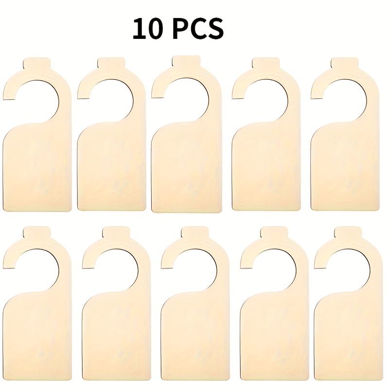 10 Pcs Blank Wooden Closet Dividers - Hanging Size Organizers for Home & Nursery Baby Clothes Racks