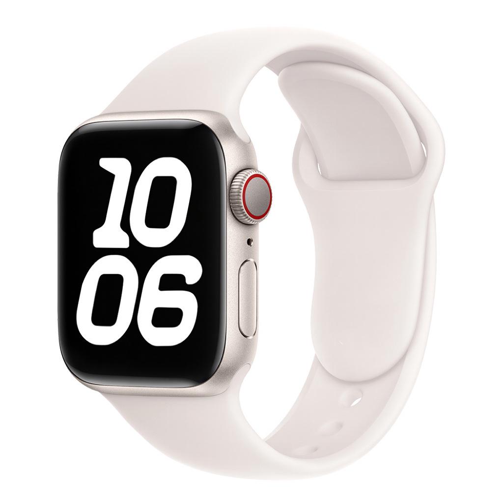 Apple Classic Solid Silicone Strap for iWatch 9/Ultra – Durable Solid Color Band