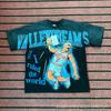 2025 Amerikanische trendige Marke Vall gewaschen alt bedrucktes kurzärmeliges Hip-Hop lockeres Streetwear-T-Shirt für Männer und Frauen