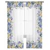 Sommer Lila Blumen Aquarell Sheer Fenster Vorhänge Für Wohnzimmer Küche Kinder Schlafzimmer Voile Hängen Vorhang