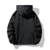 Men's Three-Stripe Hooded Bomber Jacket - Casual, Loose Fit for Autumn/Winter