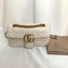 [Pre-Owned] GG Marmont Double G Logo Studded Spring Clip Flap V Quilted Leather Mini Shoulder Bag - Very Good #WKUKSJ