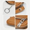 1Pcs Portable Pu Leather Women Mini Wallet Storage Bag Solid Color Students Coin Purse Large Capacity Zipper Wrist Key Bag