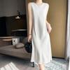 High-end Round Neck Silk Suspender Dress Women's Spring and Summer Acetic Acid Satin Medium and Long Dress with Silk Sleeveless Temperament