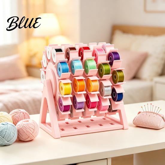 Spool Storage Rack Rotating Sewing Thread Organizer 60 Spools Capacity 360 Degree Swivel Organizer Rack Embroidery Holder for Room Organization