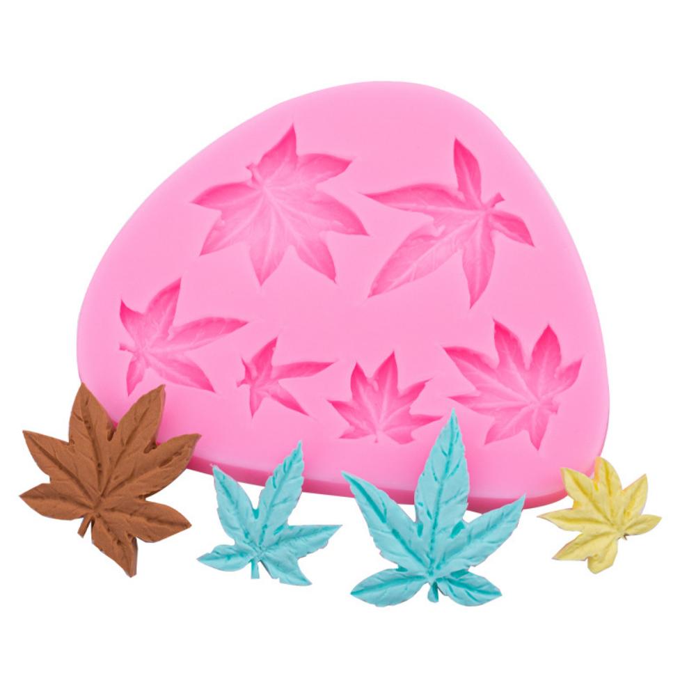

Лист кленового листа, помадка, шоколадное моделирование, силиконовая форма, форма для помадки, сахарная художественная форма розовый