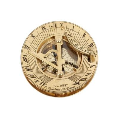 7.62 Cm Solid Brass Nautical Sundial Compass Maritime Decor Pirate Gifting