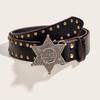 Punk Style Wide Leather Waist Belt for Women's Jeans