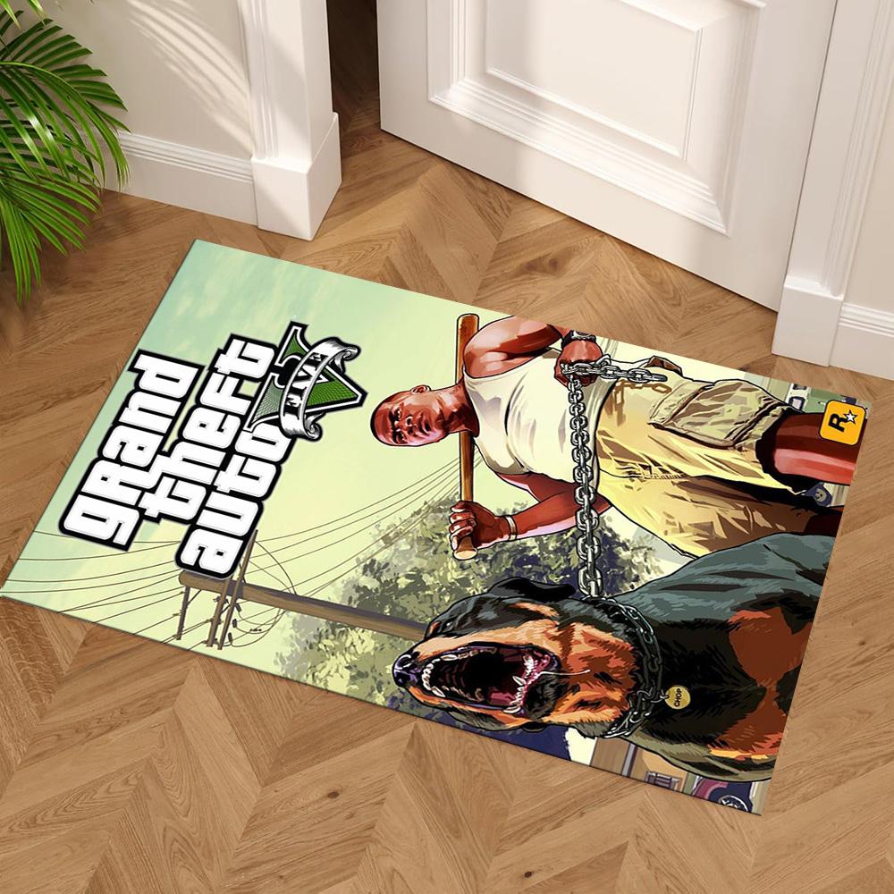Grand Theft Auto Floor Mat Perfect for Kitchen Dining Room Hallway Living Rooms Antislip Carpet Anime Office Decor Spiritual Gift