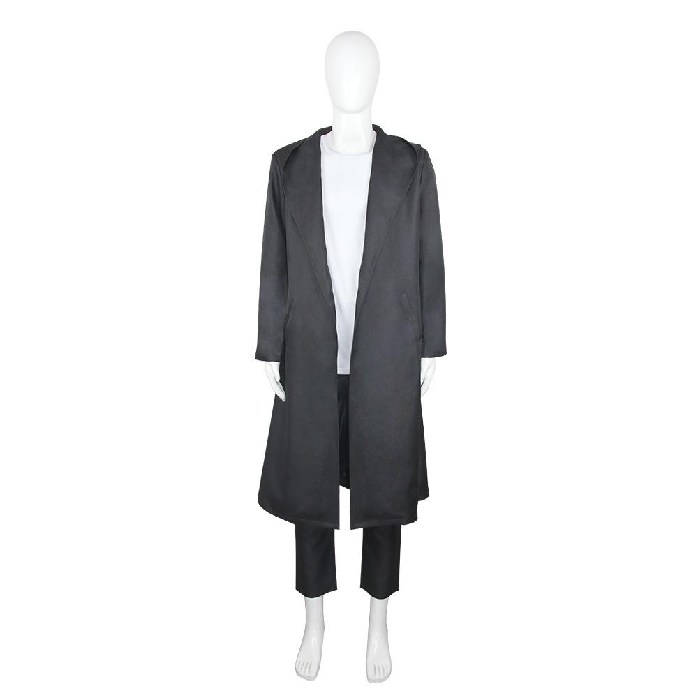 Solo Leveling Sung Jinwoo Cosplay Mid-Length Hooded Cloak Anime Costume Set