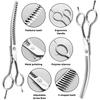 Professional Pet Grooming Scissors  7 inch Curved chunking Scissors For Dogs & Cats  Ideal For Diy Home Use
