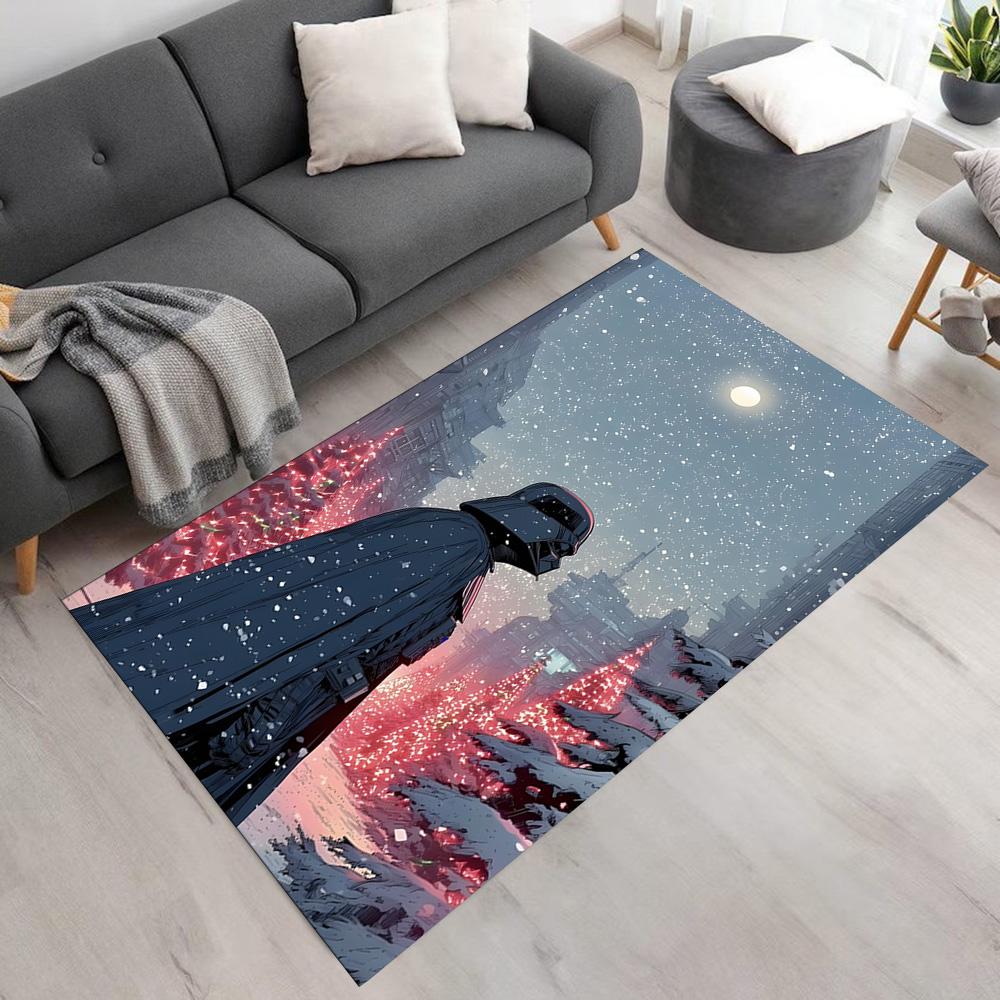 Star Wars Floor Mat Suitable for Dining Room Foyer Balcony Hallway Anti-slip Rug Anime Office Decor Luxury Gift for Birthday, Christmas, Wedding