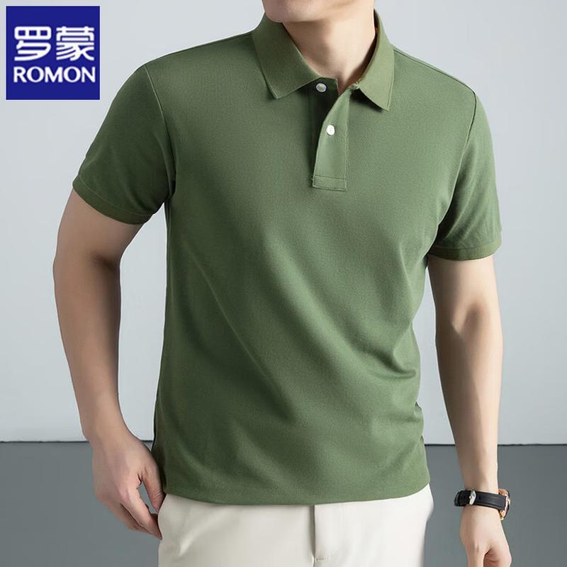 ROMON Men s 100% Cotton Short-Sleeve Polo Shirt 52