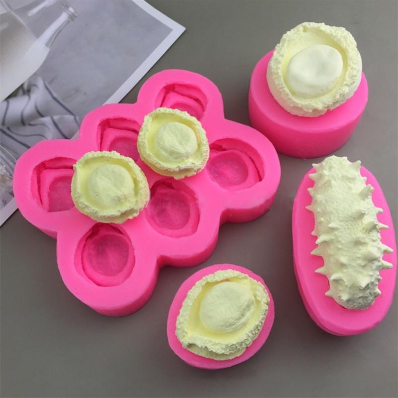 Fondant Molding Tool Flexible Silicone Cake and Cupcake Decorating Mold Cucumber/Abalone Shaped Dessert Making Mold