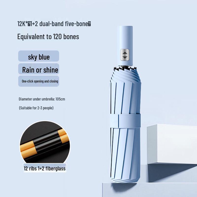 HANYOU Automatic Sun and Rain Umbrella